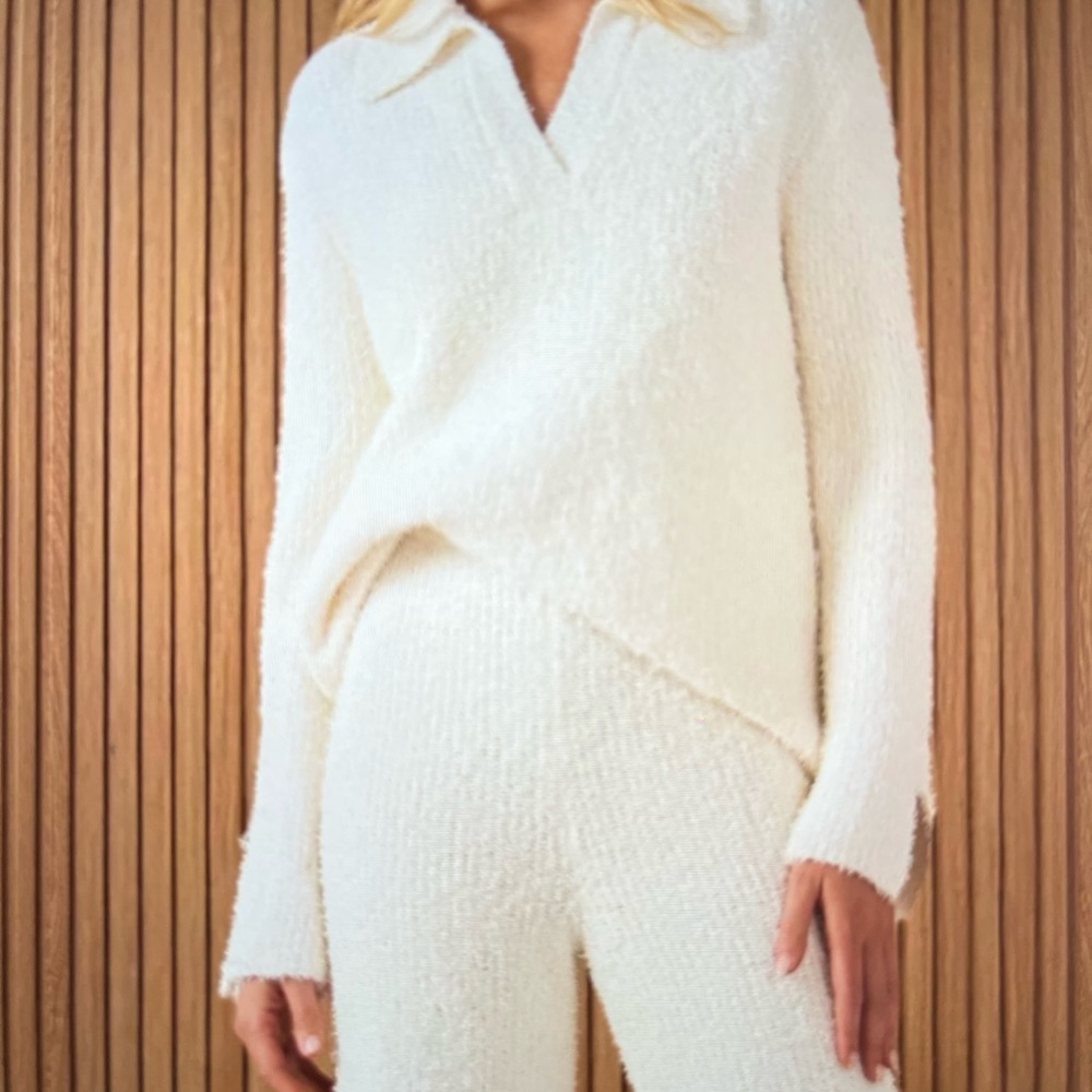Endless Rose Cream Textured Pantsuit